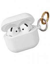 Силиконовый чехол VLP Charm Case с кольцом для Apple AirPods 4 White (Белый)