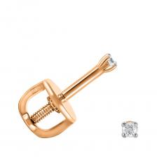 Серьги-пусеты из золота с фианитами