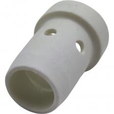 Представляем вашему вниманию диффузор газовый пластиковый 28,0 мм ESR 501W — ключевой элемент в обеспечении эффективной работы сварочного оборудования. Этот диффузор создан для оптимизации процессов рассеивания потока защитного газа внутри сопла и защиты держателя наконечника от брызг, что делает его незаменимым в многих производственных условиях.Основные функции диффузора:Рассеивание потока: Эффективно обеспечивает равномерное распределение защитного газа, что способствует качественному сварочному процессу.Защита от брызг: Обеспечивает надежную защиту держателя наконечника, увеличивая срок его службы и надежность в работе.Диффузор изготовлен с соблюдением всех необходимых стандартов качества и отвечает техническим и геометрическим требованиям для изделий данного типа. Используемые современные технологии производства не только увеличивают его надежность, но и значительно повышают долговечность, что особенно важно в условиях интенсивной эксплуатации.Преимущества диффузора ESR 501W:Высокая производительность: Обеспечивает работу на токах до 500 А, гарантируя бесперебойную работу в тяжелых производственных условиях (ПВ-100%).Система жидкостного охлаждения: Увеличивает износостойкость расходных материалов, позволяя значительно продлить срок их службы.Универсальные разъемы БРС: Обеспечивают быстрое и удобное подключение горелки к системе охлаждения аппарата, экономя ваше время и увеличивая эффективность работы.