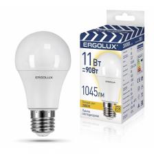 Ergolux LED-A60-11W-E27-3K (Эл.лампа светодиодная ЛОН 11Вт Е27 3000К 220-240В, ПРОМО), цена за 1 шт.