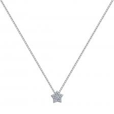 Серебряное шейное украшение с фианитами