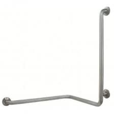 Поручень для установки в угол с тремя точками опоры выполнен из нержавеющей стали AISI 304. Вертикальный поручень справа. Горизонтальный слева.Предназначен для людей с ограниченными возможностями.