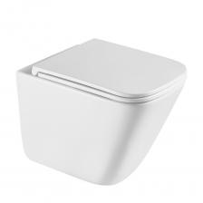 Унитаз подвесной Abber Rechteck безободковый белый с сиденьем дюропласт микролифт смыв торнадо (AC1219TC)