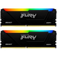 Оперативная память Kingston DDR4 32Gb (2x16Gb) 3200MHz Fury Beast RGB (KF432C16BB12AK2/32)