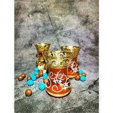 Подарочный набор турецких стаканов для чая / кофе, Армуды с алмазной гравировкой PROMSIZ настроение / 125 мл, 6 шт.