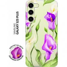 Силиконовый чехол на Samsung Galaxy S23+, Самсунг С23 Плюс с 3D принтом "Amazing Callas" прозрачный