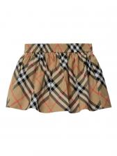 Burberry Kids юбка из хлопка в клетку Nova, нейтральный цвет