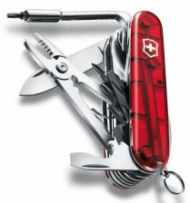 Нож перочинный Складной нож Victorinox CyberTool L, функций: 39, 91мм, красный полупрозрачный , коробка картонная [1.7775.t]