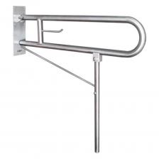 Поручень полукруглый для людей с ограниченными возможностями.Материал нержавеющая сталь AISI304 с дополнительным креплением напольным.Цвет: глянцевый хром.