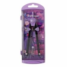 Готовальня ErichKrause «Manga», 2 предмета, пенал, фиолетовый