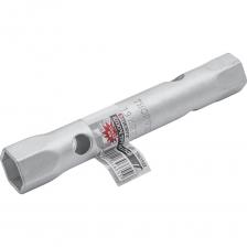 Трубчатый ключ используется в процессе ремонта и обслуживании автомобиля, а также для других ремонтных работ. Благодаря специальной форме, ключ подходит для работ в труднодоступных местах. Трубчатый ключ представляет собой трубку, на сторонах которой расположены головки в виде шестигранников разных размеров. В трубке сформированы округлые отверстия для воротка, что облегчает закручивание или откручивание крепежа.