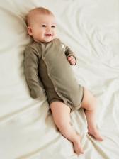 Боди детское с длинным рукавом «Крошка Я» BASIC LINE, рост 80-86 см, бежевое