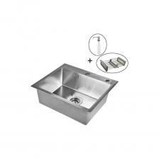 Кухонная мойка WISENT ws37050 (70x50 см) с раздвижным коландером и дозатором WS37050/WGER013/W405A/W302644