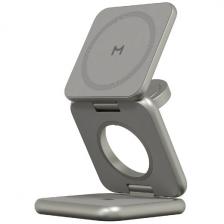Складное беспроводное зарядное устройство Magssory Fold Pro, 3 в 1, с магнитами, совместимое с Qi2 (titan WCH063)