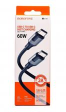 Кабель BOROFONE BX101 Creator 60W Type-C to Type-C 1m черный