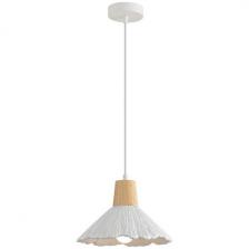 Подвесной светильник Lumion Eoliana 8352/1A белый/бежевый, металл/дерево/цемент E27 60W 220V
