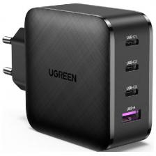 Сетевое зарядное устройство Ugreen USB-A+3хUSB-C 65W GaN Tech Fast Charger EU, цвет черный (70774)