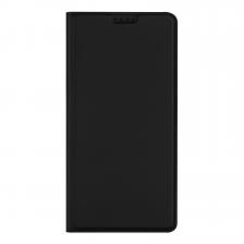 Чехол книжка из PU кожи черного цвета от Dux Ducis для смартфона Xiaomi Redmi Note 14 4G, серия Skin Pro Series Case