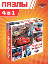 Пазлы 4 в 1 «Ни дня без гонки», 9, 16, 25, 36 деталей, Тачки
