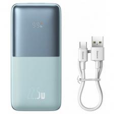 Внешний аккумулятор Baseus Bipow Pro Digital Display,10000mAh, 22.5W + Кабель USB to Type-C 3A 0.3m, Синий, PPBD040003