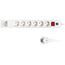 Сетевой фильтр Buro BU-SP1.8_USB_2A-W 1.8 м, 6 розеток, белый