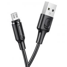 Кабель Borofone BX41 Strong Magnetic 2.4A (USB) на (Micro-USB) 100см силиконовый (черный)
