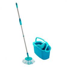 Комплект для уборки Clean Twist Disc Mop Ergo, швабра с телескопической ручкой + насадка Micro Duo + ведро с системой отжима (52101)