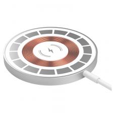 Зарядное устройство беспроводное Deppa Qi 24024, MagSafe Crystal , 15W, белый