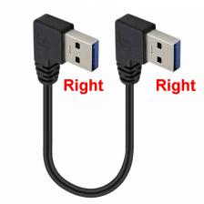1 шт., 90 градусов, левый, правый, вверх, вниз, угловой, USB3.0, штекер, USB3.0, штекер типа A, кабель для передачи данных 30 см, 50 см