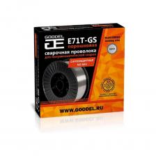 Порошковая сварочная проволока E71T-GS предназначена для сварки углеродистых и низколегированных сталей во всех пространственных положениях, без использования защитного газа. Сварной шов отличается отсутствием пор и трещин, а также чистой гладкой поверхностью. Самозащитная проволока марки GOODEL E71T-GS применяется с аппаратами для полуавтоматической (механизированной) сварки в режиме без газа (No Gas). Проволока широко применяется в судостроительной отрасли, там, где затруднительно выполнять сварочные работы полуавтоматической сваркой в среде защитного газа (MIG/MAG), а также при производстве металлоконструкций на открытом воздухе, для сварки деталей, находящихся во вращении и в труднодоступных местах (там, где использование баллонов с защитными газами затруднено). Благодаря высокой универсальности порошковая проволока E71T-GS может использоваться в различных отраслях: мостостроении, судостроении и судоремонте, машиностроении, авто ремонте, а также при монтаже металлоконструкции и сварки различных емкостей. Название «Самозащитная» проволока получила из-за своего особого состава. В сердечнике проволоки находятся специальные защитные присадки, благодаря которым происходит защита сварочной ванны, что позволяет не применять защитные газы или флюс. Типичный химический состав проволоки, % C 0,062 / Mn 0,56 / Si 0,022 / S 0,011 / P 0,021 / Ni 0,030 / Mo 0,018 / Al 1,37 Пространственные положения сварки Н1(PA), Н2(PB), Г(PC), В1(PF), В2(PG), П1(PE), П2(PD), Н45(H-LO45)