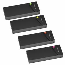 Пенал - футляр на кнопке ErichKrause Matt Accent, пластиковый, чёрный, МИКС