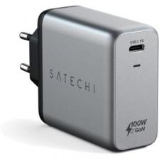 Сетевое зарядное устройство Satechi 100W Type-C для MacBook PD GaN Power серый