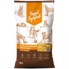 Живая Сила Будь Здоров сухой корм с ягненком для взрослых собак всех пород от 1 года. Поддержка суставов, костей и хрящей. Крупная гранула 10 кг