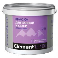 Краска Alpa L-100 для ванной и кухни, супермоющаяся, влагостойкая, белый, 5 л
