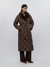 CONSO Пуховое пальто с мехом кролика