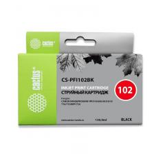 Cactus PFI-102BK Картридж струйный для Canon iPF500/iPF600/iPF700/ MFP M40/iPF765/LP17/LP24, черный (130мл) [CS-PFI102BK]