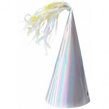 Колпаки бумажные "Единорог" с кисточкой ( 3 дизайна) 16 см, 6 штук