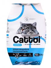 Наполнитель минеральный комкующийся Cattoi Comfort 10 кг,пластиковый пакет