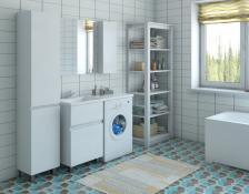Комплект мебели Эстет Dallas Luxe 140 L напольный 2 ящика белый
