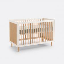 Детская кроватка с плетными вставками и регулируемым основанием Taga 60 x 120 см белый