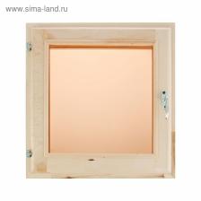 Окно, 50x50см, двойное стекло, тонированное, с уплотнителем, из липы