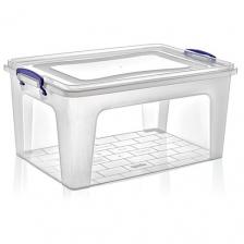 DDStyle Контейнер Клиер 30166 27л, 32x47.6 см, синий/прозрачный, 1 шт.