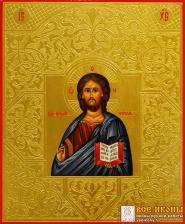 Рукописная икона Спас Вседержитель 42 (Размер 17х21 см)