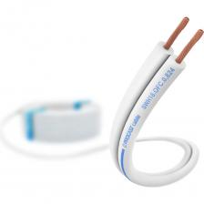 PROCAST cable SWH 18.OFC.0,824.25 – профессиональный акустический (спикерный) кабель для подключения акустических систем к звукоусиливающему оборудованию.Проводники изготовлены из сверхчистой бескислородной меди OFC – 99,97% и имеют ультра-многопроводниковую структуру (каждая жила состоит из 41 проводника диаметром 0,16 мм).Сечение каждой жилы – 0,824 мм2 (18 AWG).Внешняя изоляция спикерного кабеля PROCAST cable SWH 18.OFC.0,824 изготовлена из качественного и долговечного пластиката (PVC) окрашенного в белый цвет с серой маркировкой для обозначения полярности. Это позволяет подключить белую корпусную акустическую систему, установленную на стене белого цвета, абсолютно незаметно (без традиционно торчащих за колонкой цветных акустических кабелей).Жилы легко разделяются и зачищаются.Диапазон рабочих температур для изоляции -40 / +70 °C.