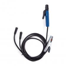 Комплект сварочных проводов СКР 10-25 25 мм? 5 м торговой марки REXANT предназначен для работы с инверторными аппаратами ручной дуговой сварки.В комплект входят кабель с электрододержателем и кабель с клеммой для подключения к массе, до 300 А. Кабель – КГ 1х25, изготовлен по ГОСТ. Длина кабеля с электрододержателем – 5 м. Длина кабеля с клеммой – 5 м. Вилка кабельная – СКР 10-25.