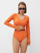 Купальник раздельный с длинными рукавами женский MINAKU, оранжевый, размер 46