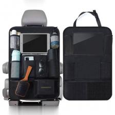 Органайзер автомобильный ECOS обеспечивает удобному размещению вещей в автомобиле, также защитит спинки автокресел от загрязнений.Крепление на застежках фастекс. Размер органайзера: 61х41 см  