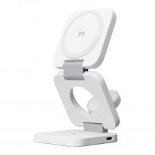 Беспроводная зарядка Magssory Flex 3in1 for Apple White