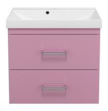 Тумба под раковину подвесная Misty Джулия Qvatro 65 Л-Джк01065-1210ПК2Я розовая