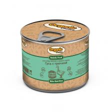 Organic Сhoice влажный корм для взрослых собак мелких и средних пород гусь с гречкой, в консервах - 240 г х 12 шт повседневный премиум для взрослых с гречкой породы мелкого размера консервы (в железной банке) Российский корм 1 уп. х 12 шт. х 2.88 кг